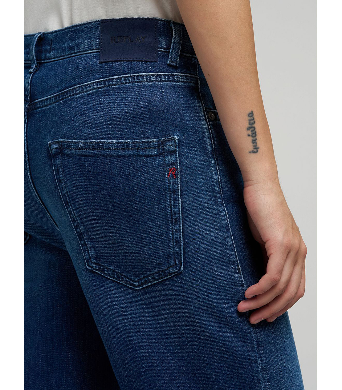 リラックスストレートMELJAスーパーソフトインディゴストレッチデニム 詳細画像 ダークブルー 7